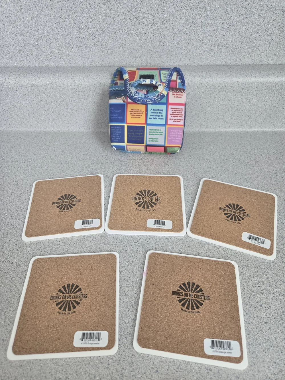 FUN Drinks On Me Coasters